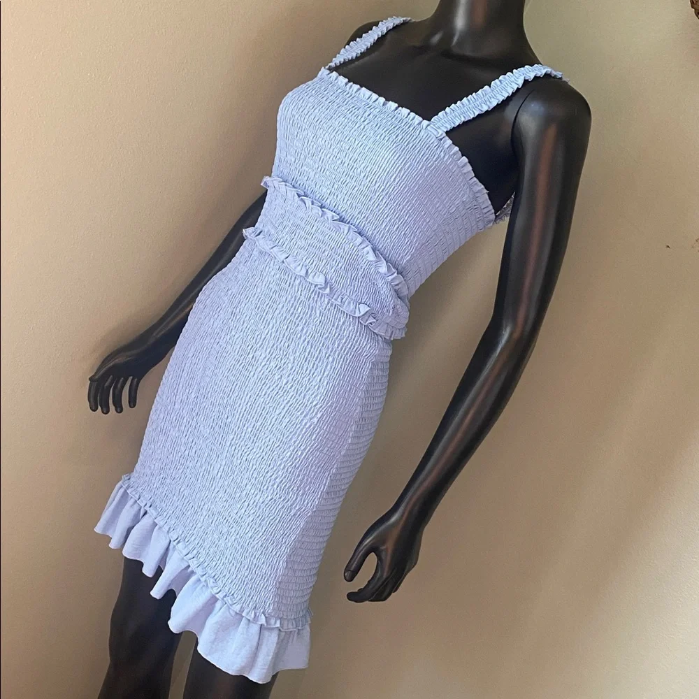 Love Tree Sky Blue Ruffled Casual Dress NWTs - Picture 5 of 11